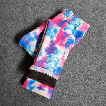 Legging tie dye blauw/roze voor kinderen