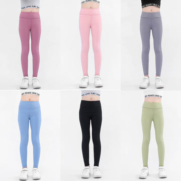 Effen yoga legging voor kinderen