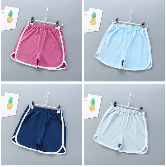 Katoenen short met bies voor kinderen