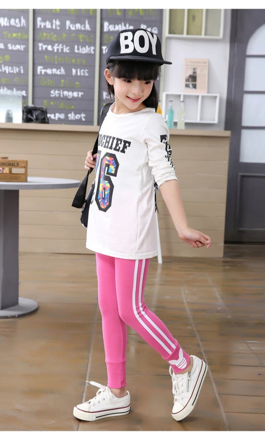 Meisjes Sport Legging donker roze