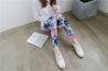 Legging met kleurrijke graffiti  print